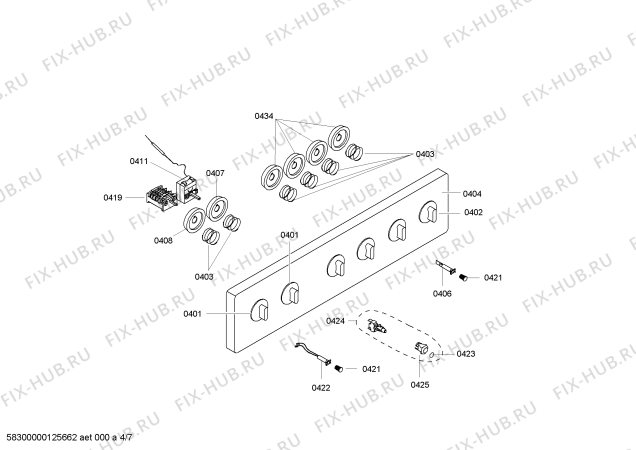 Схема №1 HSW745050N с изображением Цоколь лампы для плиты (духовки) Bosch 00426332