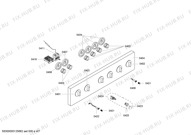 Схема №1 3CEB440 с изображением Зажим для плиты (духовки) Bosch 00183413