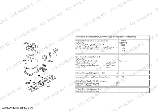 Взрыв-схема холодильника Siemens KT14LV20IE - Схема узла 02