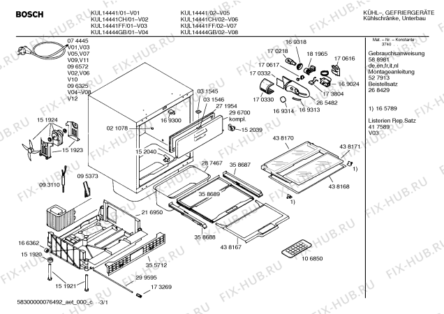 Схема №1 KUR15441FF с изображением Стеклопанель для холодильника Bosch 00438167