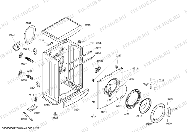 Схема №1 WLX24362OE Maxx 5 с изображением Панель управления для стиральной машины Bosch 00677226