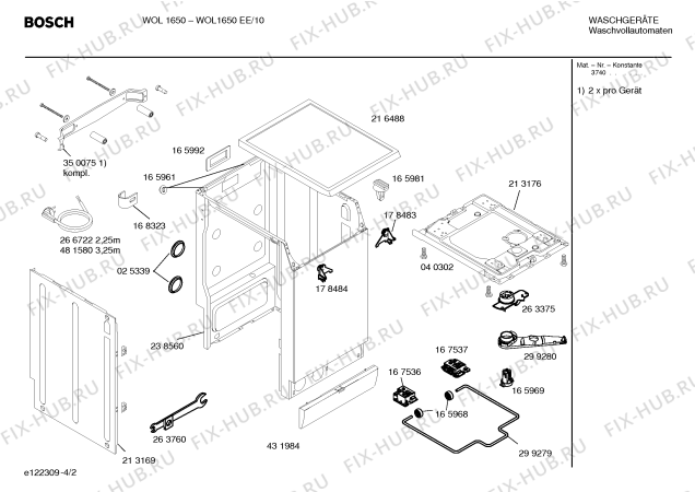 Схема №1 WOL1650EE WOL1650 с изображением Инструкция по эксплуатации для стиралки Bosch 00584735