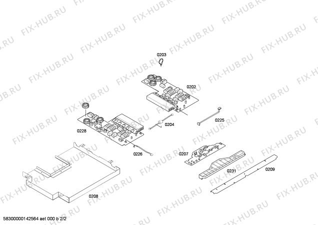 Взрыв-схема вытяжки Gaggenau CI271102 GA.4I.70.TOP.BR.FS.Plano - Схема узла 02