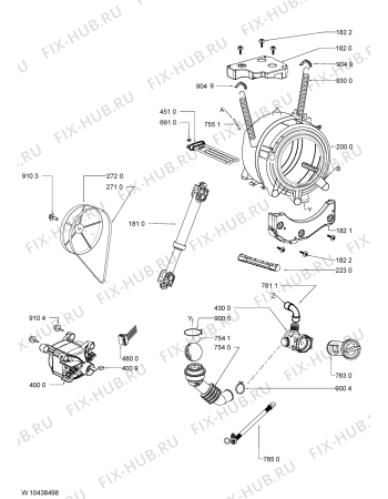 Схема №1 WWCR 9435/1 с изображением Обшивка для стиралки Whirlpool 481010450309