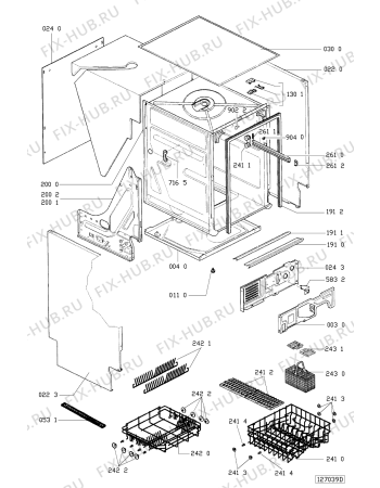 Схема №2 GCI 4755/2 W-SW с изображением Панель для посудомойки Whirlpool 481990501294