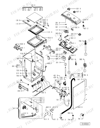 Схема №1 AWF 856/IG с изображением Обшивка для стиралки Whirlpool 481945328205