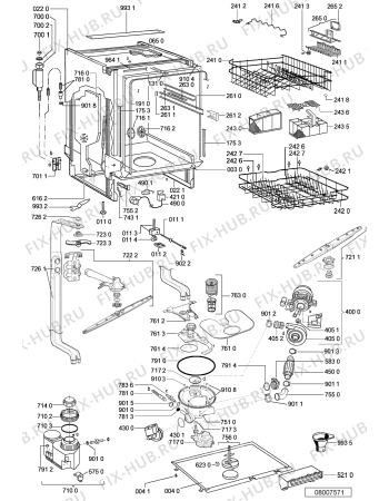 Схема №1 GSIP 6627/2 IN с изображением Панель для посудомойки Whirlpool 480140101603