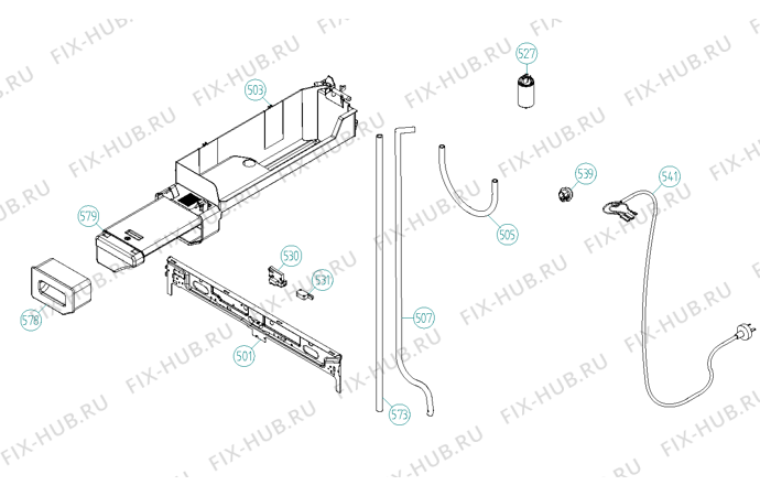 Взрыв-схема стиральной машины Asko T754C HR (369436, TD70.1) - Схема узла 05