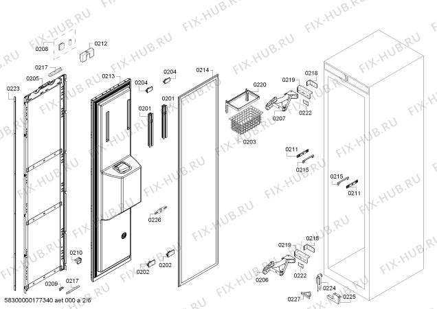 Схема №1 FID18MIEL1 F 1471 SF с изображением Крышка для холодильной камеры Bosch 00747779