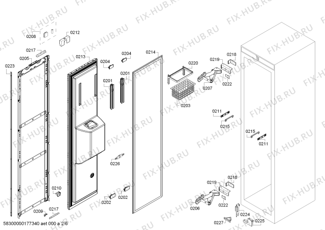 Схема №1 T18ID80NRP с изображением Тэн оттайки для холодильника Bosch 00686394