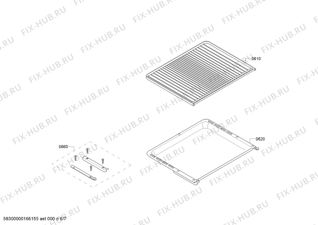 Взрыв-схема плиты (духовки) Siemens HC854263F - Схема узла 06