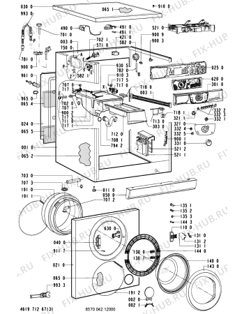 Схема №1 GRAND PRIX 2 1600-NL с изображением Ручка (крючок) люка для стиральной машины Whirlpool 481249818311
