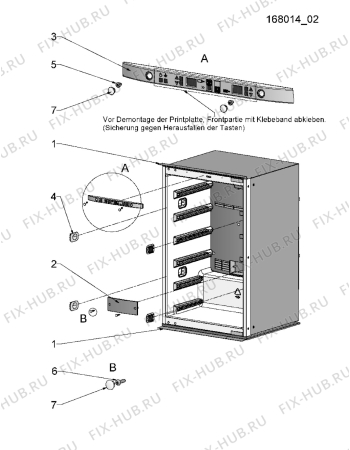 Взрыв-схема холодильника Aeg Electrolux S98820-4I LI UK - Схема узла Command panel 037