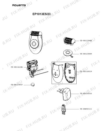 Схема №1 EP1013C0/23 с изображением Микронасадка для электробритвы Rowenta CS-00122848