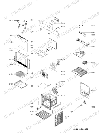 Схема №1 SA3540HIX (F100144) с изображением Другое для электропечи Indesit C00523570