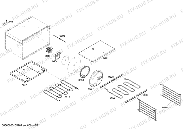 Схема №2 PRD305PH Thermador с изображением Ремкомплект для духового шкафа Bosch 00752806
