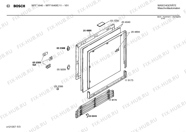Схема №1 WFF1640IE WFF1640 с изображением Инструкция по эксплуатации для стиралки Bosch 00519430