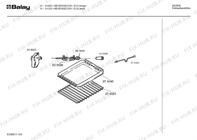 Схема №1 H5102F с изображением Панель для плиты (духовки) Bosch 00281477