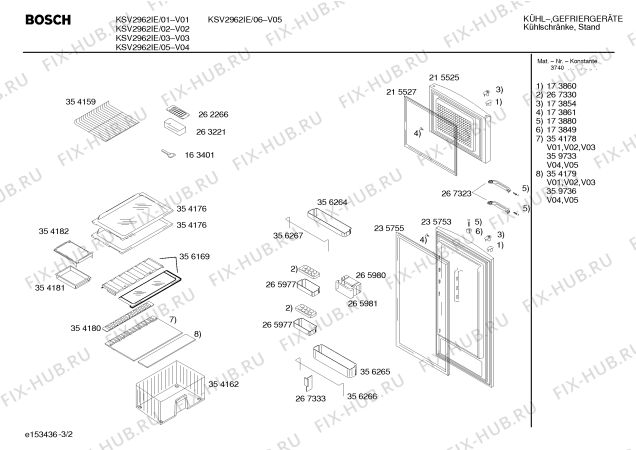 Схема №1 KSV2960IE с изображением Кнопка для холодильника Bosch 00174852