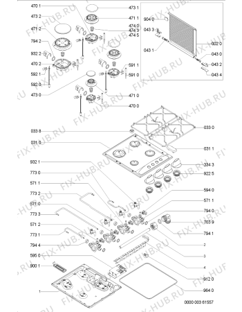 Схема №1 AKM 250/TF с изображением Покрытие для духового шкафа Whirlpool 481244039103