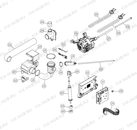 Взрыв-схема стиральной машины Gorenje Prof Washer (valve) DK   -Black (175700, WMC55) - Схема узла 02