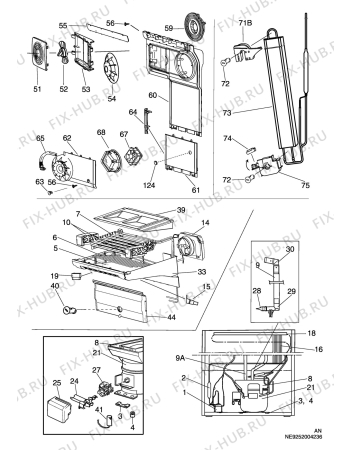 Взрыв-схема холодильника Electrolux ENC33700X - Схема узла C10 Cold, users manual