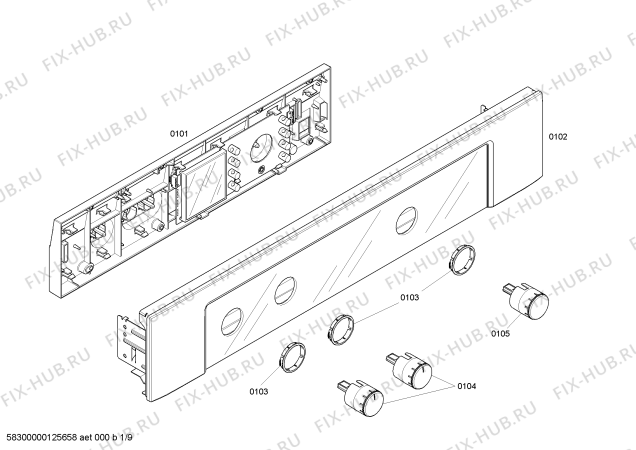 Взрыв-схема плиты (духовки) Bosch HBL3520UC - Схема узла 02