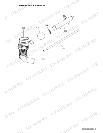 Схема №1 AWG 5102C с изображением Электролиния для стиралки Whirlpool 482000009997
