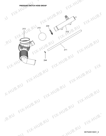 Схема №1 AWG 5082C с изображением Блок управления для стиралки Whirlpool 482000010000