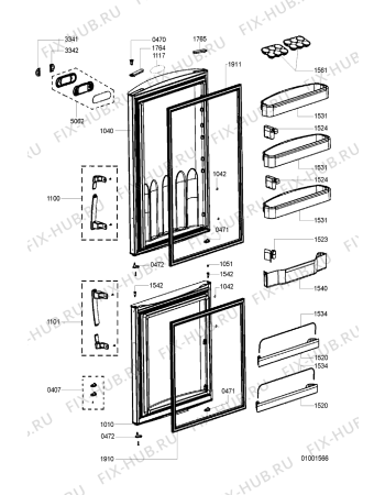 Схема №1 ARC 8140 с изображением Покрытие для холодильника Whirlpool 481244048413