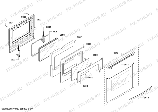 Схема №2 HES7282U с изображением Панель для духового шкафа Bosch 00681392