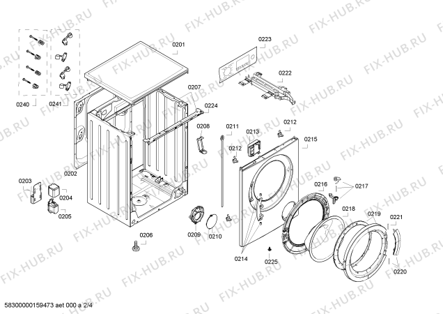 Схема №1 WM12P268TI Siemens iQ300 7.5kg с изображением Модуль управления для стиралки Siemens 00709060