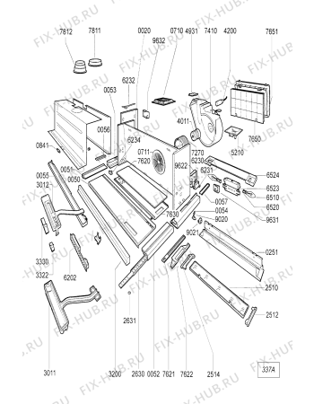 Схема №1 DNI 2455 SW DNI 2455 BL с изображением Сенсорная панель для вытяжки Whirlpool 481944268712