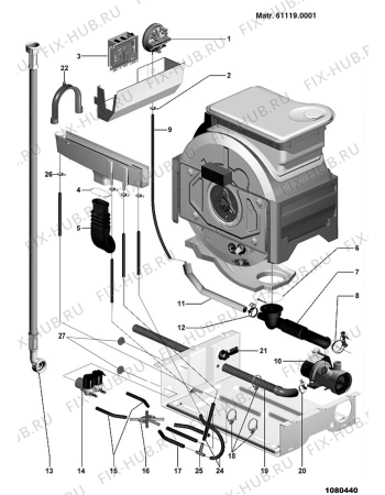 Схема №1 ATL63TXIT (F015981) с изображением Переключатель для стиралки Indesit C00053497