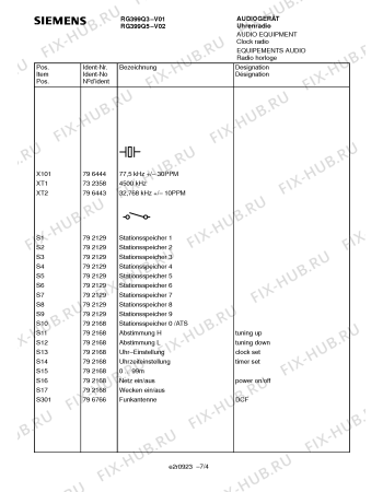 Взрыв-схема плиты (духовки) Siemens RG399Q5 - Схема узла 04