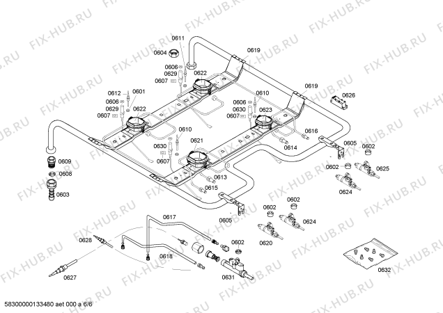 Схема №1 HSV744268N с изображением Решетка для духового шкафа Bosch 00643258