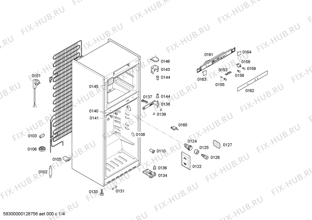 Схема №1 3FFB3615 с изображением Дверь морозильной камеры для холодильника Bosch 00680276