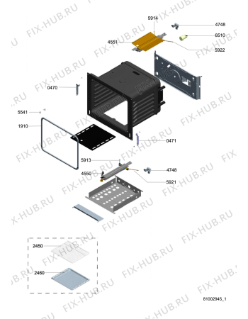 Схема №1 ACM 870 WH с изображением Панель для плиты (духовки) Whirlpool 480121102012