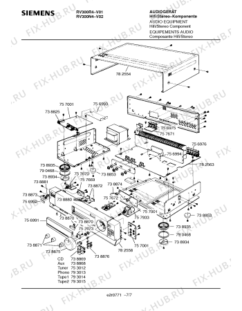 Схема №1 RV300N4 с изображением Переключатель для звукотехники Siemens 00738822