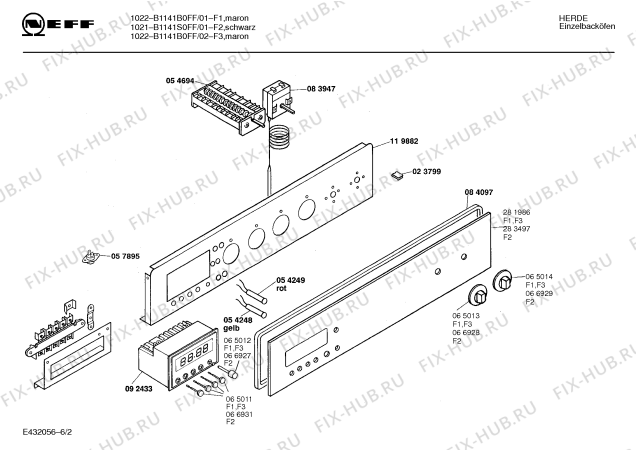 Схема №2 B1141B0FF 1022 с изображением Переключатель для духового шкафа Bosch 00065014