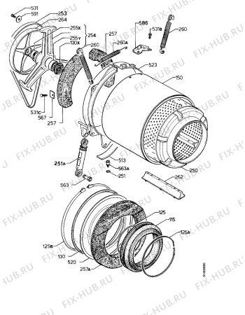 Взрыв-схема стиральной машины Zanussi WDJD1082 - Схема узла Functional parts 267