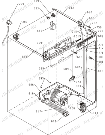 Взрыв-схема стиральной машины Gorenje WA655E (364245, PS23/150) - Схема узла 04