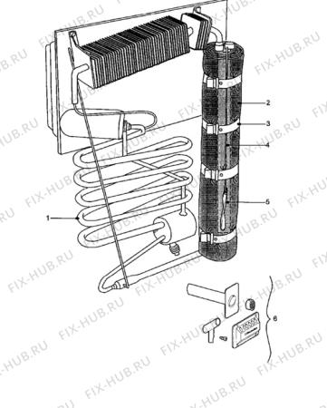 Взрыв-схема холодильника Electrolux RM4266 - Схема узла Cooling system 017