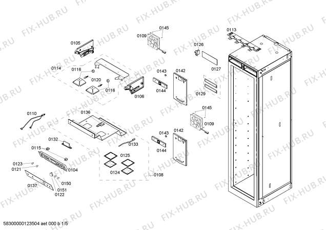 Схема №1 RW464760 с изображением Плата для холодильной камеры Bosch 00478704