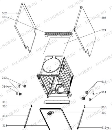 Взрыв-схема посудомоечной машины Gorenje GV54110 (552962, WQP8-GDFI1) - Схема узла 03