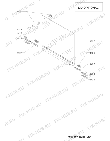 Схема №1 KHMD460510 (F096197) с изображением Другое для плиты (духовки) Indesit C00398191