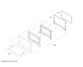 Схема №1 HBC84E623 с изображением Дверь для плиты (духовки) Bosch 00685673