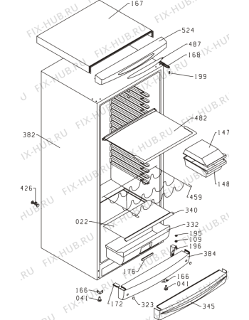 Схема №1 FD33A1 (132929, HZS3266) с изображением Ящик (корзина) для холодильной камеры Gorenje 627779