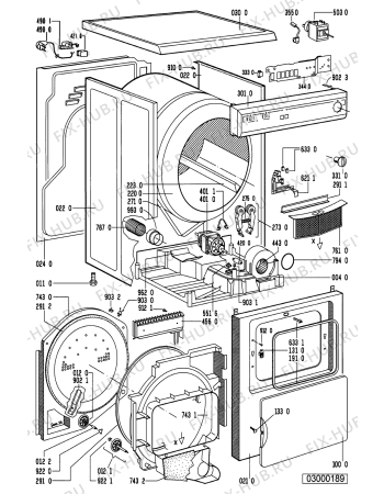 Схема №1 AWL210 с изображением Обшивка для электросушки Whirlpool 481245219714