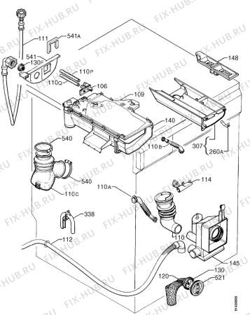 Взрыв-схема стиральной машины Privileg 000510 6 - Схема узла Hydraulic System 272